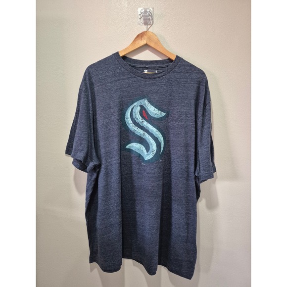 Seattle Kraken NHL Fanatics Mens 3XL Gray Graphic T-Shirt Hockey - Picture 1 of 6